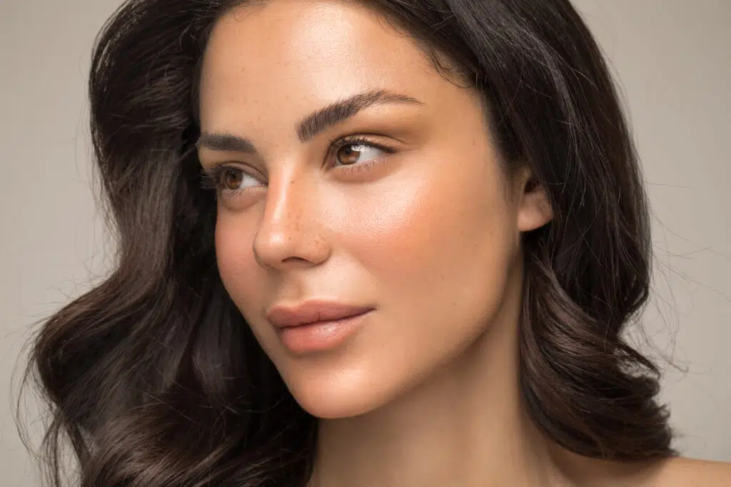 Close-up of full, smooth lips showcasing a lip enhancement treatment at Bloom Spa.