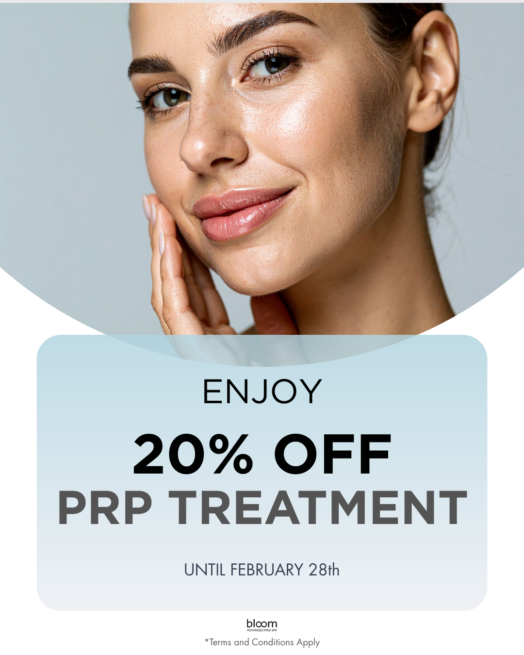 PRP treatment special: 20% discount at Bloom Advanced Med Spa